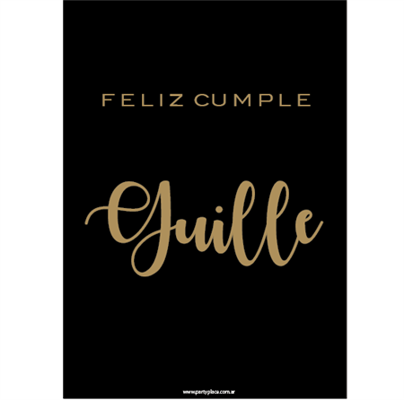 Afiche Pers. negro y bronce